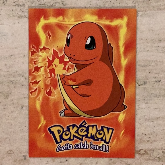 Charmander Topps E4 1999 #4 Pokemon Card #04 Topps TV 04 E4 of 12 - Picture 3 of 5